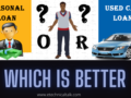 Personal loan vs second hand car loan