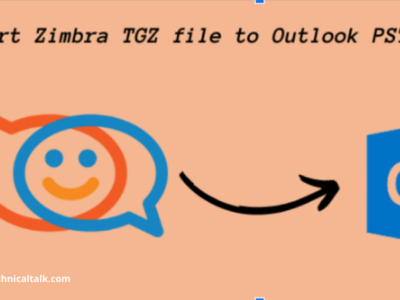 Zimbra TGZ to Outlook