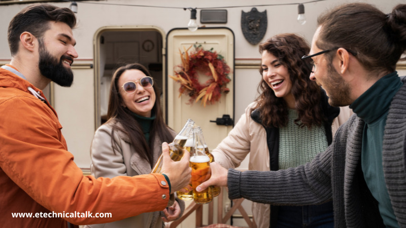 Business event on a bus